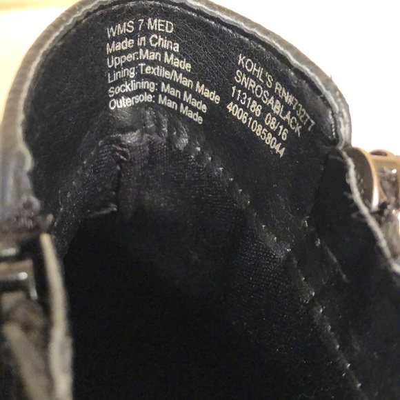 SONOMA BY KOHLS BLACK BOOTS;SIZE 7 - Picture 4 of 8